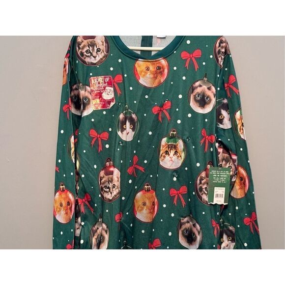 Mens Cat Ornaments Light Up Union Suit, size M - Picture 2 of 14